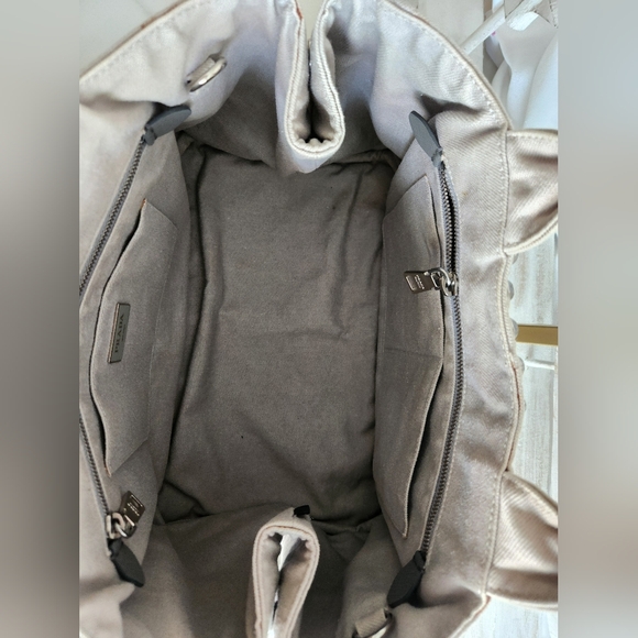 COA! Prada Canapé 2 Way Tote with crossbody strap-Grey with jewels and studs. - Picture 2 of 16